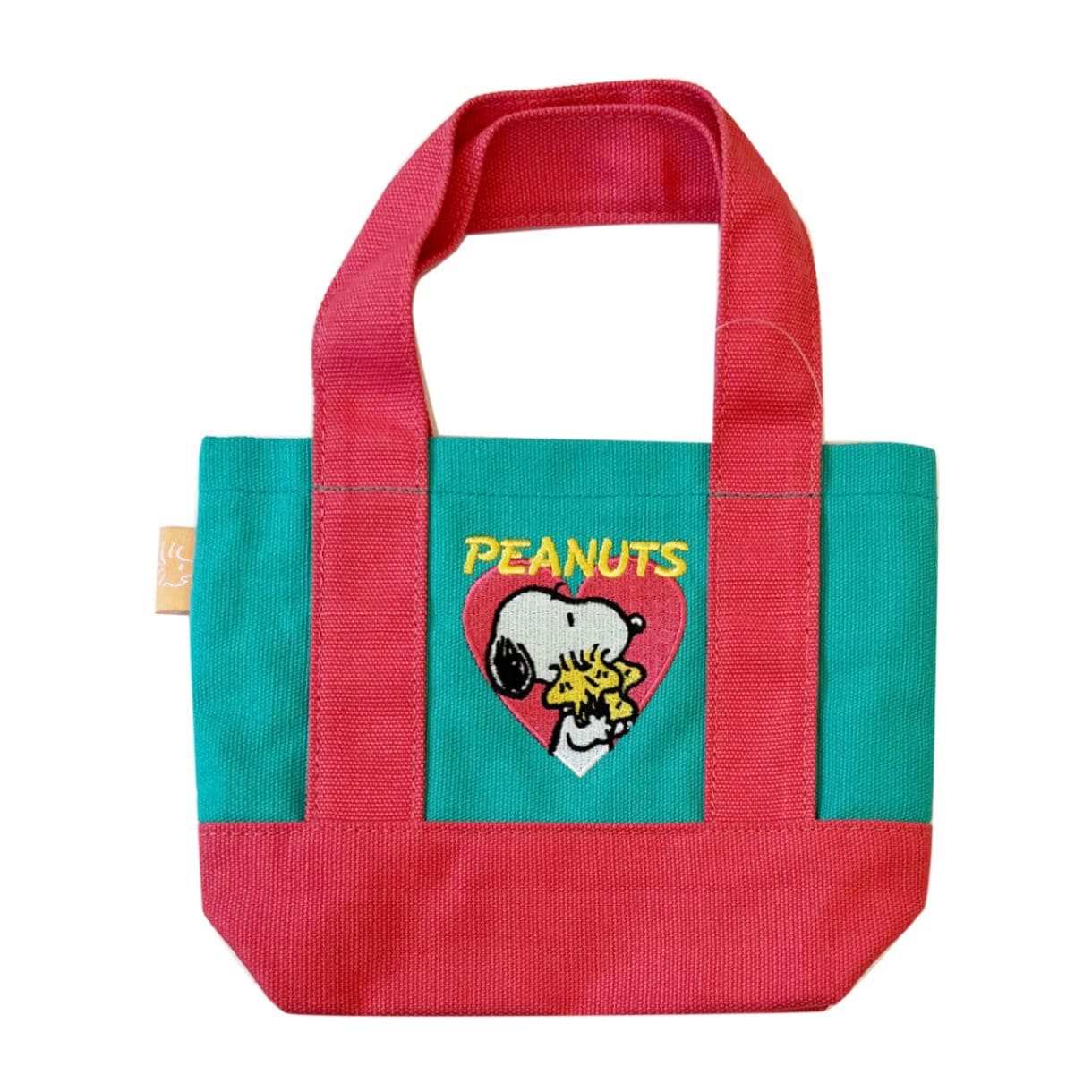 PEANUTS スヌーピー ポリエステル刺繍 ミニバッグ ハグ