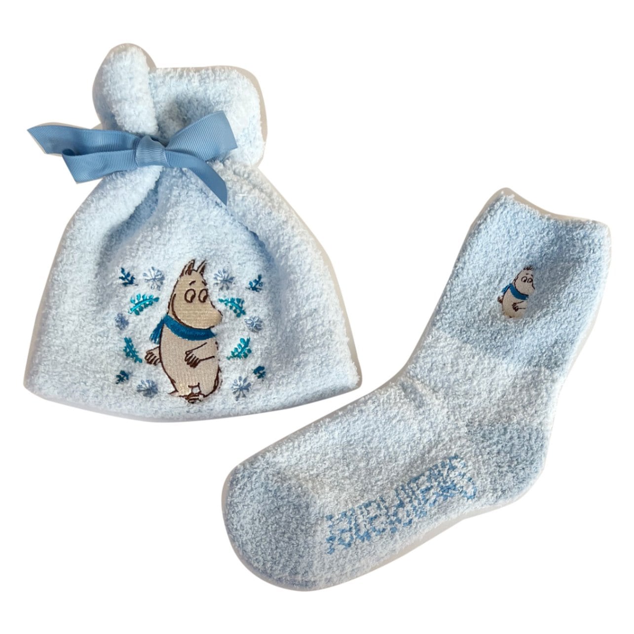 [公式]MOOMIN ムーミン もこもこ靴下 in 巾着 ／ムーミン　リーフ