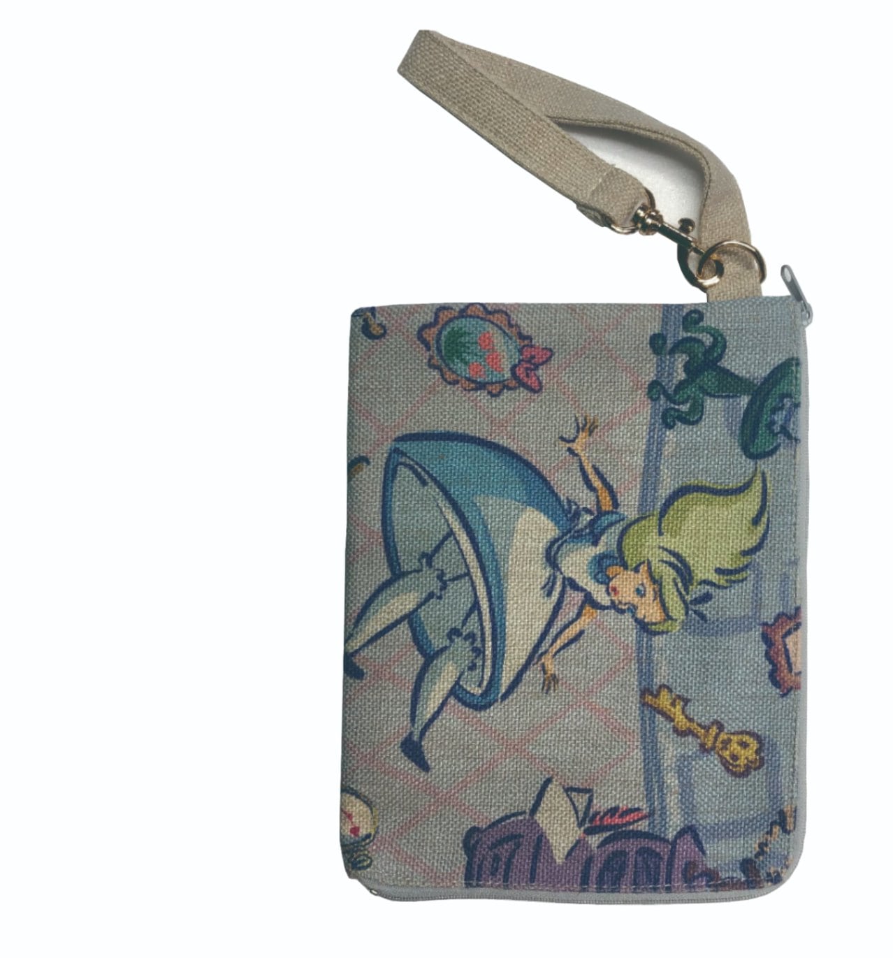 [公式]ディズニー ビンテージ風ストラップ付ポーチ　アリス ／BL 