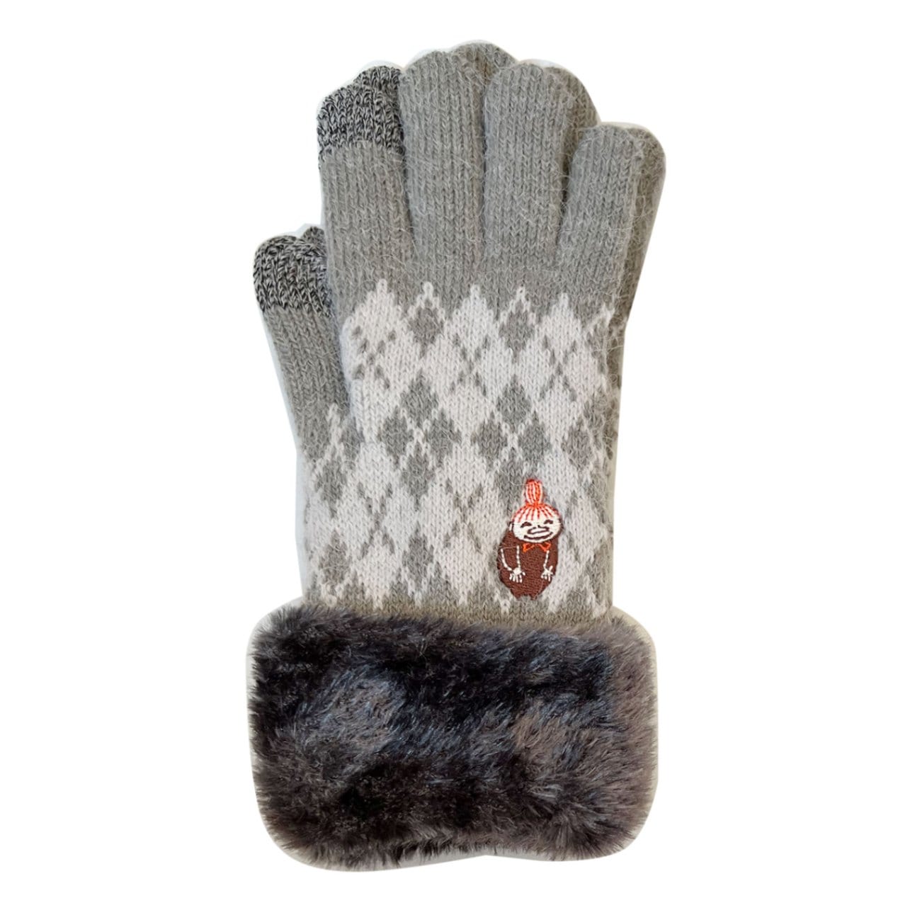 [公式]ムーミン ワンポイント刺繍スマホ対応　手袋 ／リトルミイ えがお