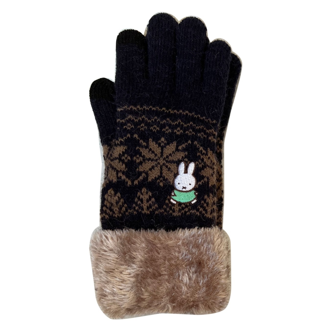 ミッフィー ワンポイント刺繍スマホ対応 手袋 おさんぽ