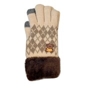 ミッフィー ワンポイント刺繍スマホ対応手袋 ボリス おさんぽ