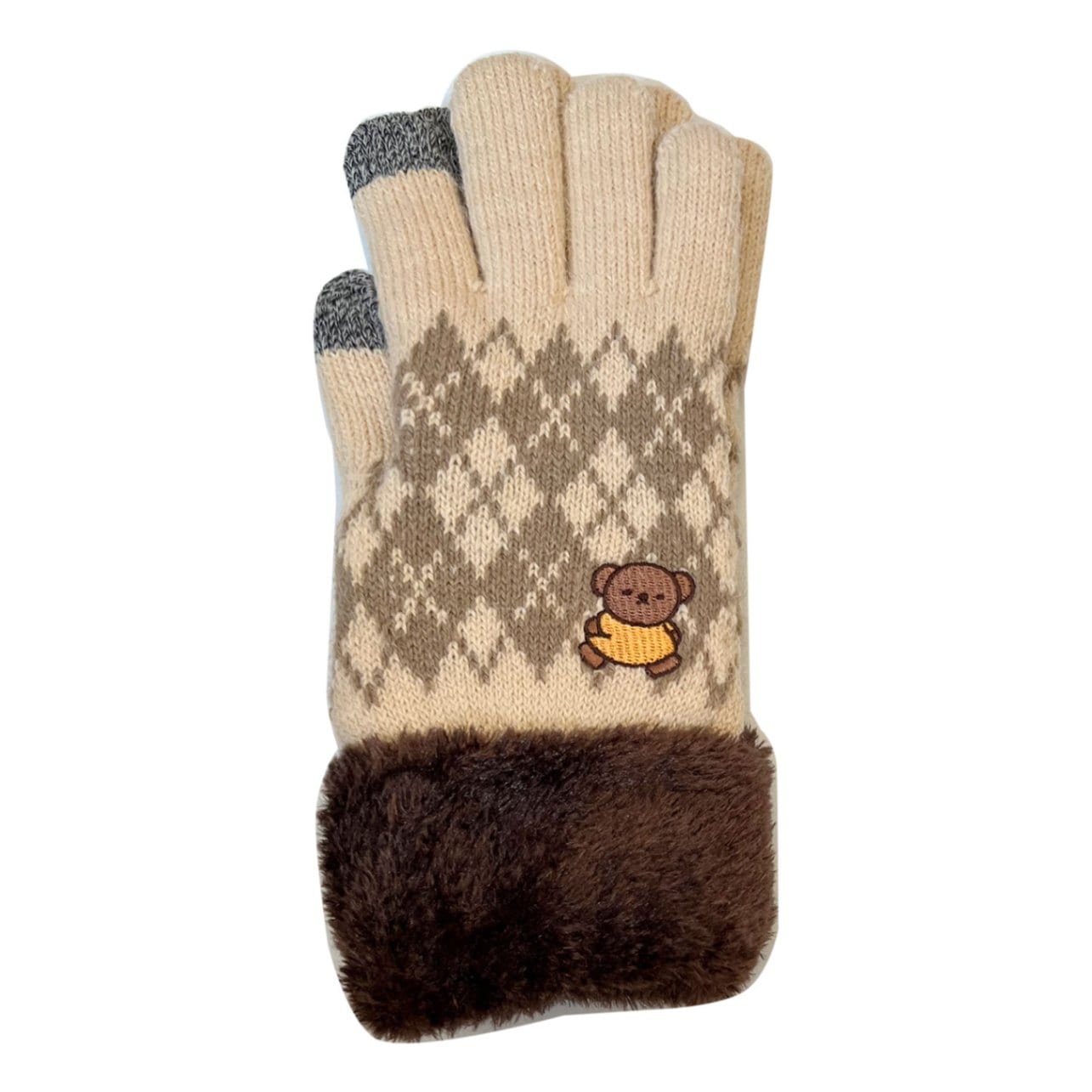ミッフィー ワンポイント刺繍スマホ対応手袋 ボリス おさんぽ