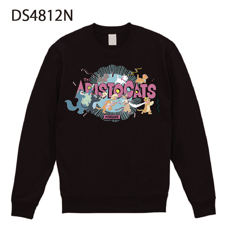 Disney NOSTALGICA スウェットクルーネック おしゃれキャット Black