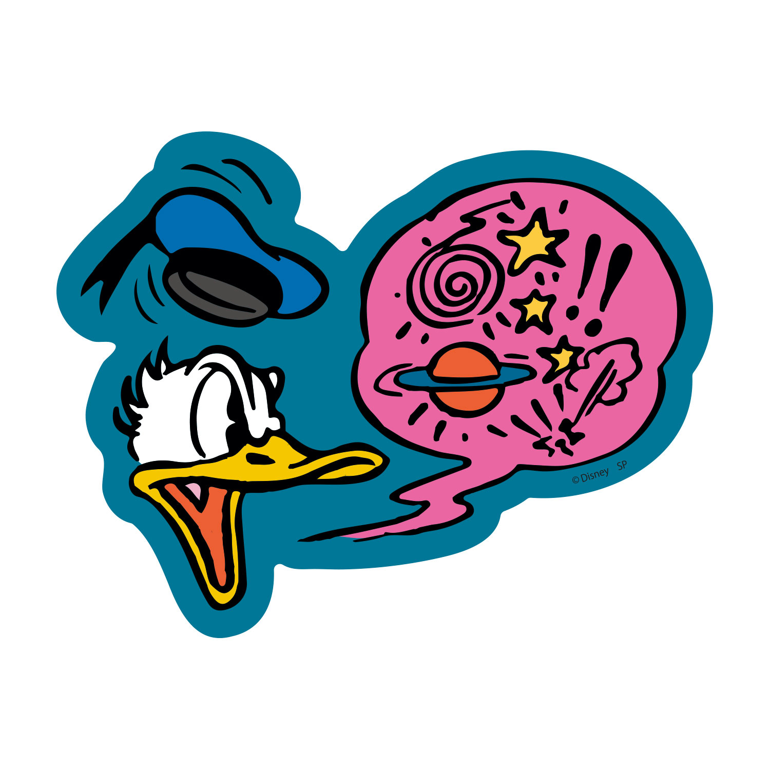 ディズニー キャラクターステッカー ドナルド ふきだし
