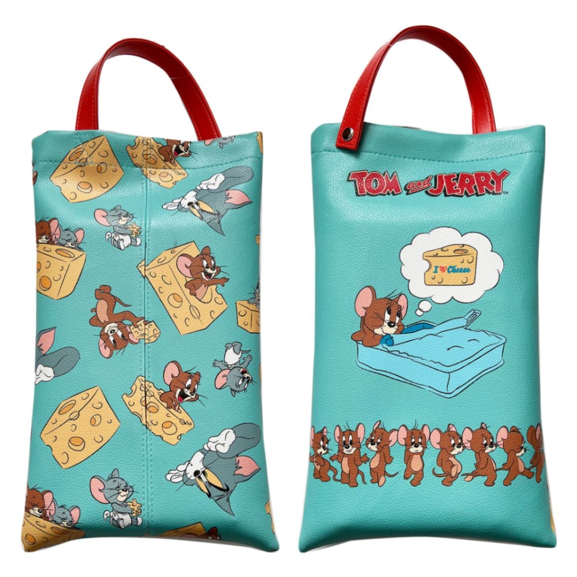 トム＆ジェリー 合皮ティッシュケース チーズ