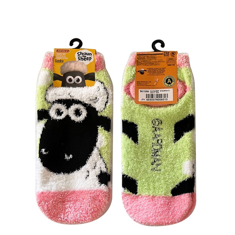 ひつじのショーン もこもこ靴下 ドット