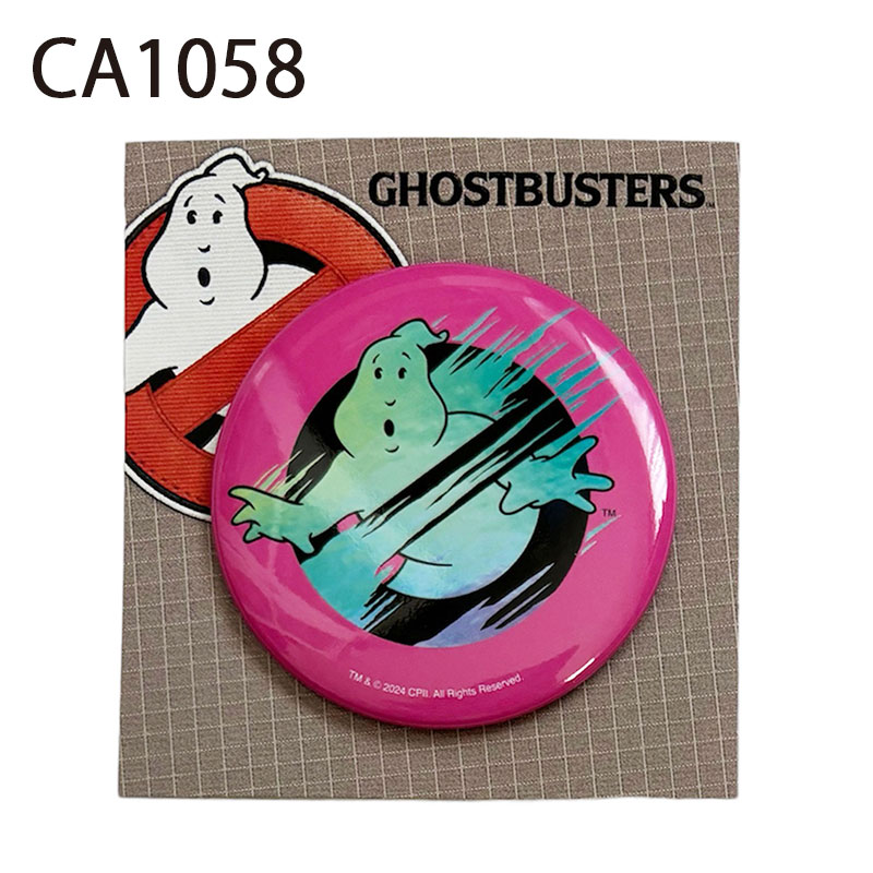 【昭和レトロ】映画 ゴーストバスター 缶バッジ GHOSTBUSTERS/ゴーストバスターズ・Logo/ロゴ・No Ghost/ノー
