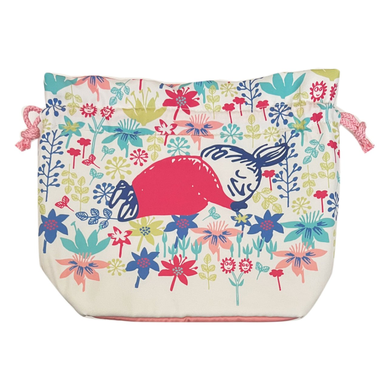 ムーミン マチ付き巾着 ミイ 花畑