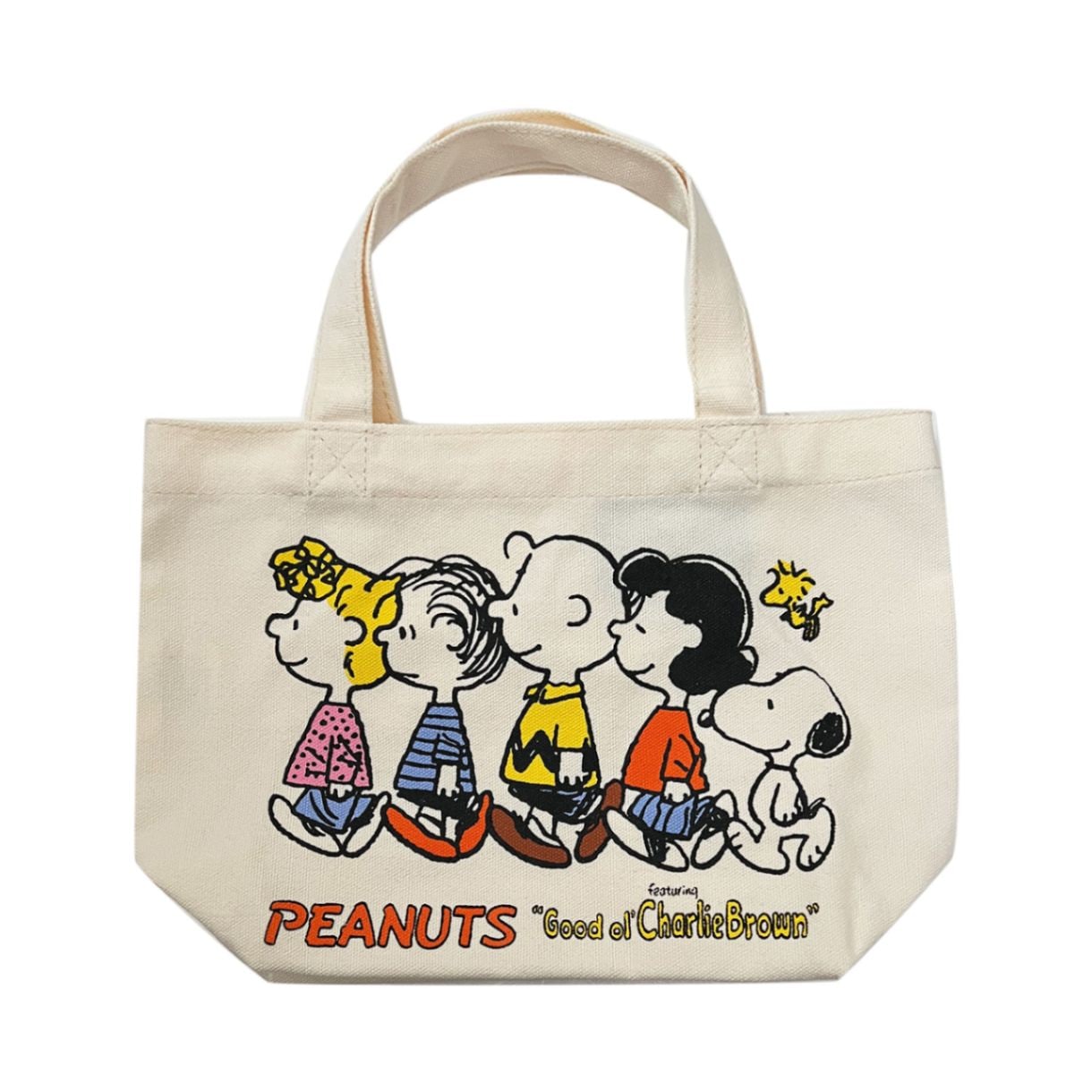 PEANUTS スヌーピー マチ付きバッグ フレンズ 整列