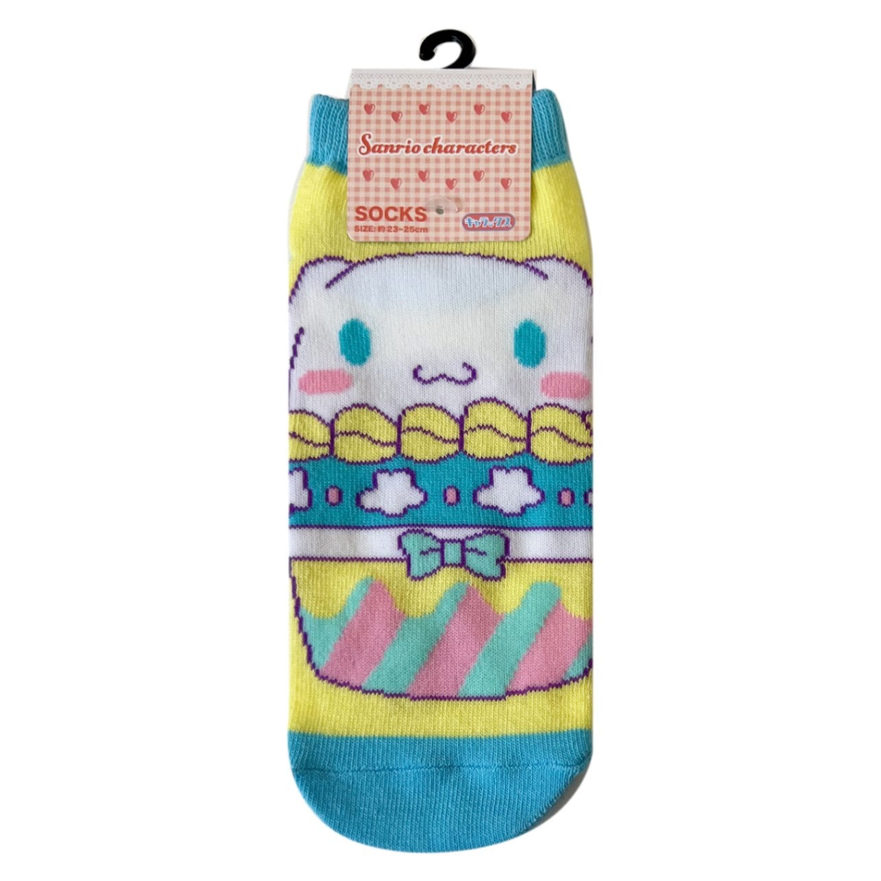 [公式] メーカー直営 サンリオキャラクターズ キャラックス（靴下）シナモロール カップケーキ 23~25cm