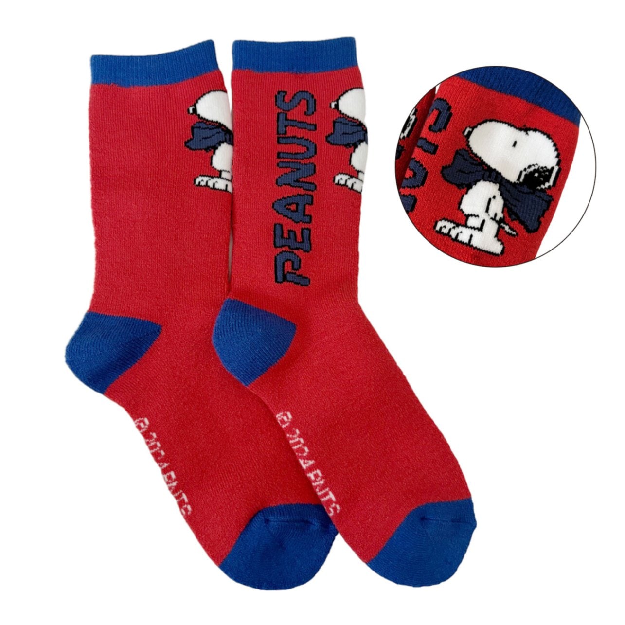 [公式]PEANUTS スヌーピー ぽっかぽかソックス /リボン 裏起毛靴下