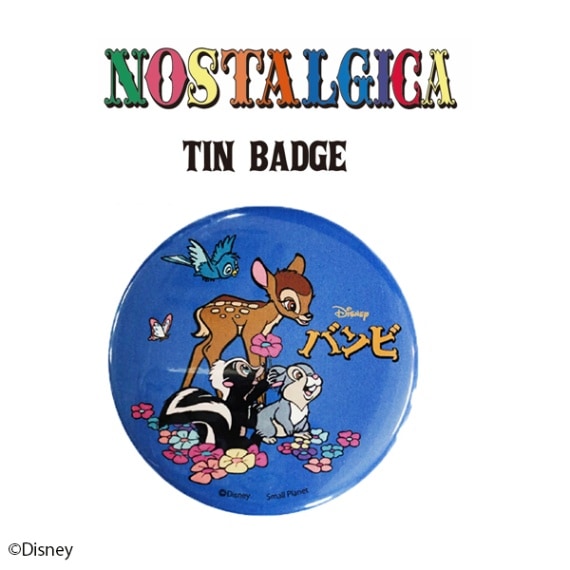 [公式] ディズニー NOSTALGICA 　缶バッジ　バンビ