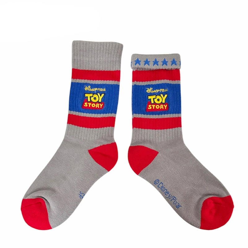 [公式] Disney ディズニー カラフルラインソックス トイ・ストーリー ロゴ