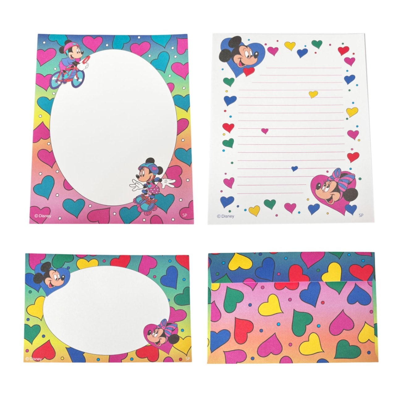 [公式] ディズニー ノスタルジカ ミッキー＆ミニー　レターセット カラフル