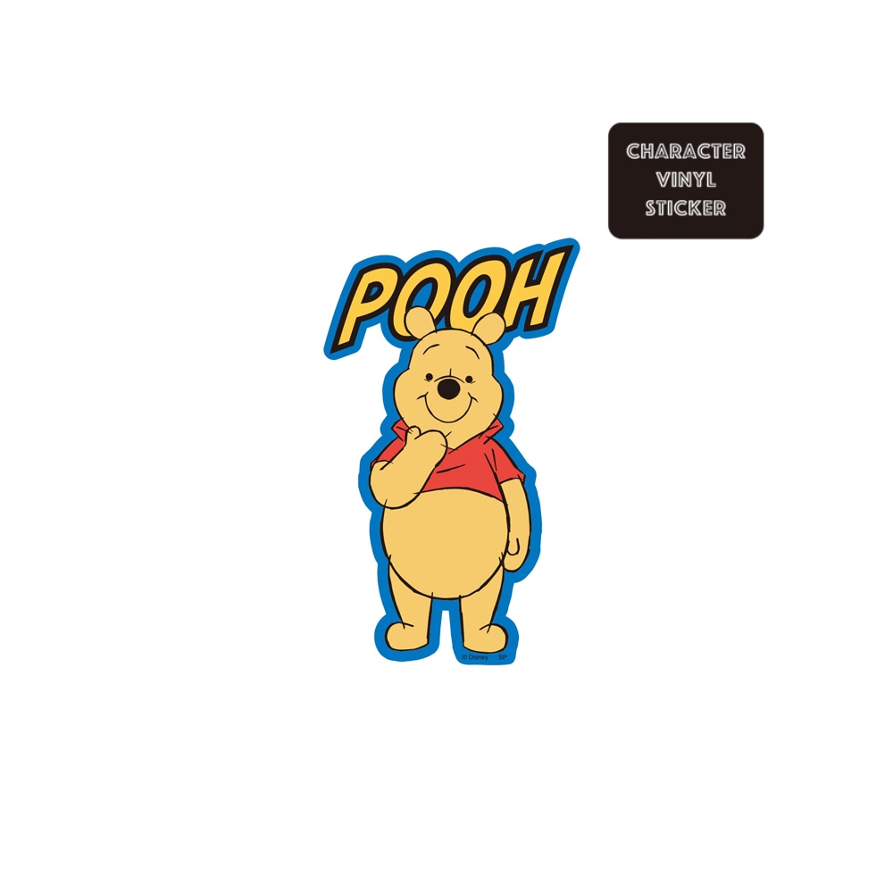 [公式]ディズニー  キャラクターステッカー  プー ロゴ