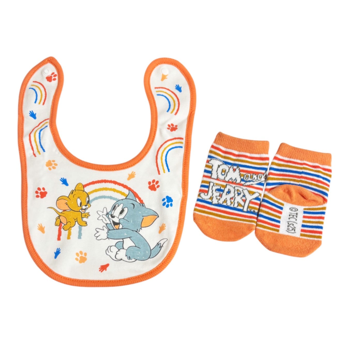 [公式] トムとジェリー ベビーセット レインボー