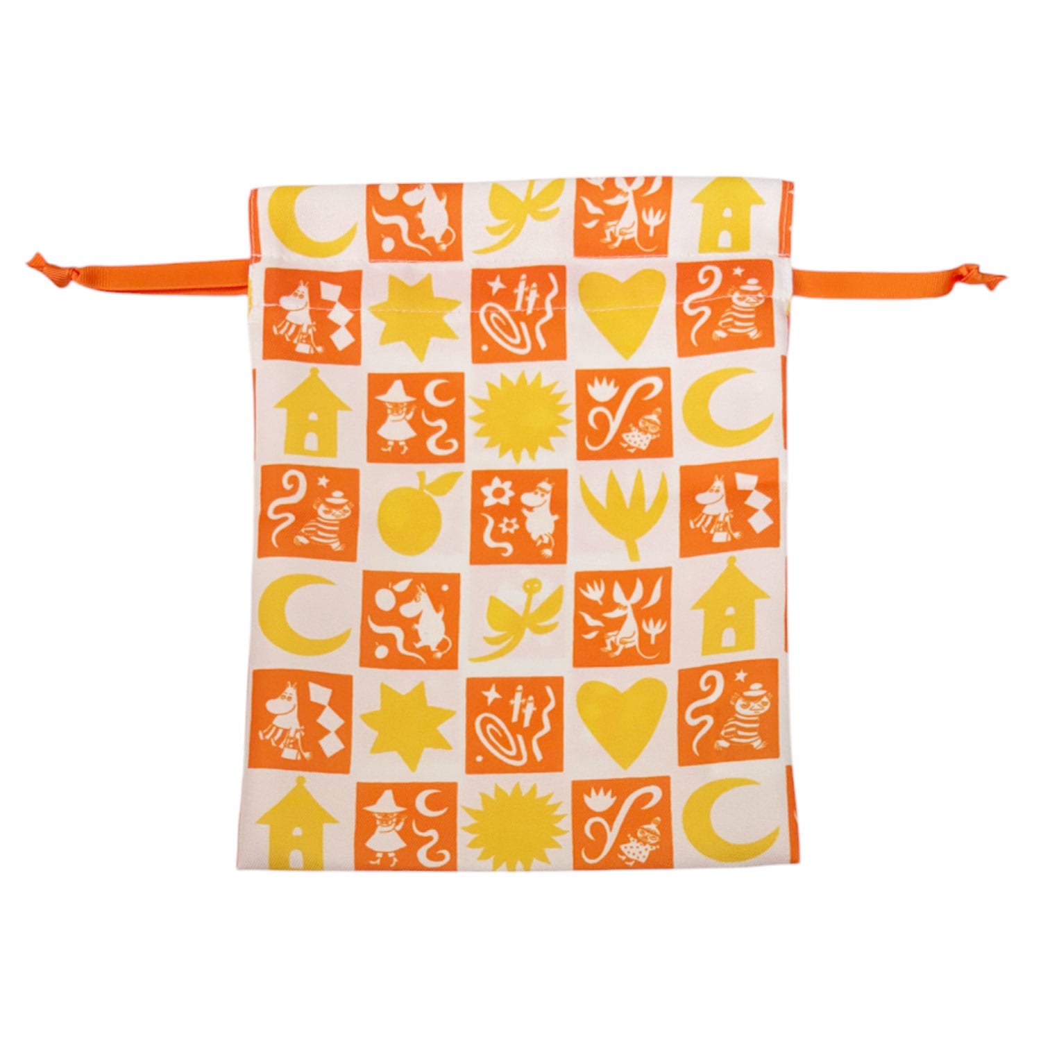 [公式] メーカー直営 MOOMIN ムーミン80周年 転写巾着 スクエア オレンジ