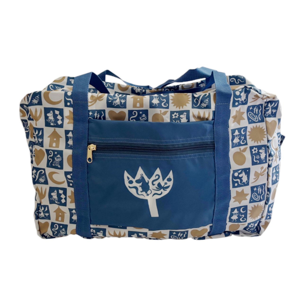 [公式] メーカー直営 MOOMIN ムーミン80周年 折りたたみボストンバッグ スクエア ブルー 