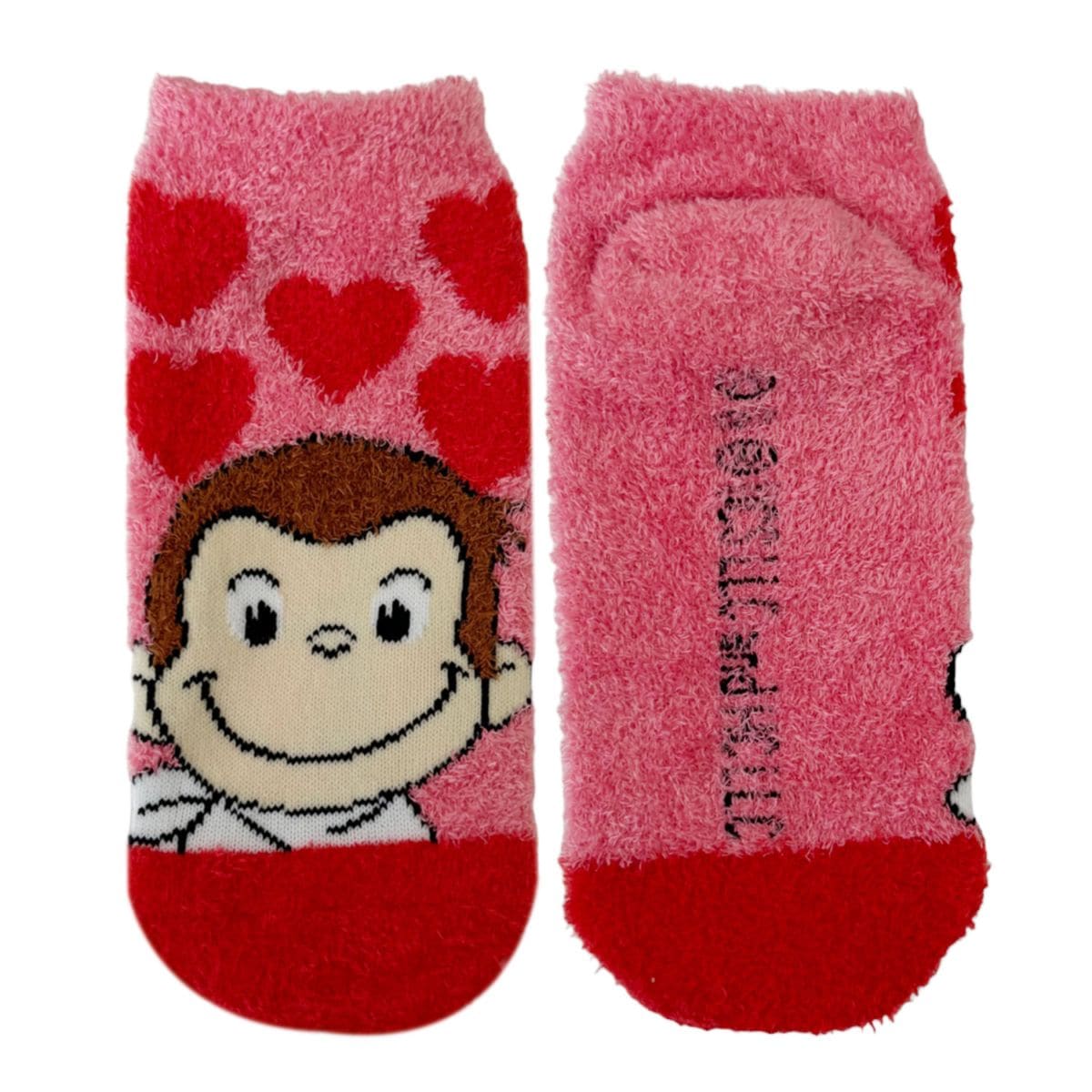 [公式] メーカー直営 おさるのジョージ もっこもこ靴下 ハート