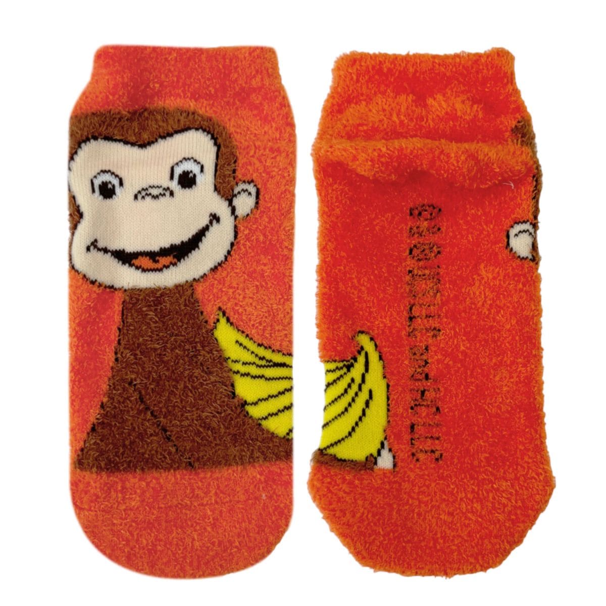 [公式] メーカー直営 おさるのジョージ もっこもこ靴下 バナナ