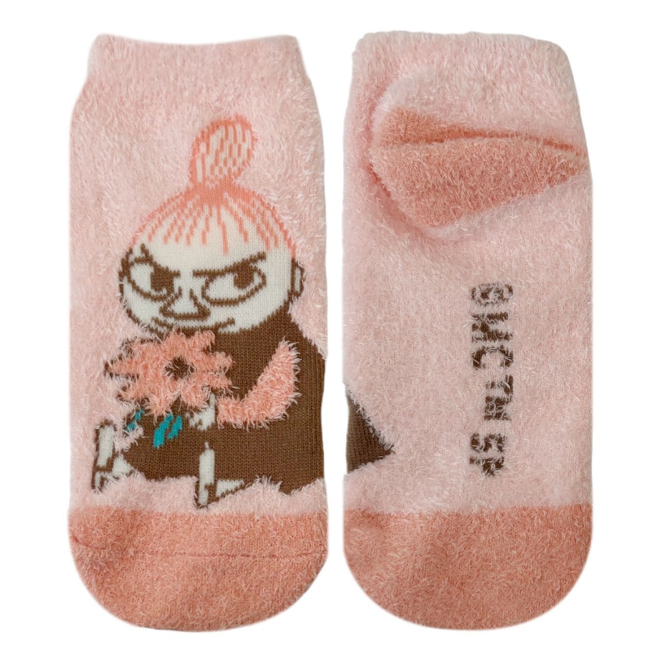 [公式] メーカー直営 ムーミン もっこもこ靴下 リトルミイ 花と枝 ピンク
