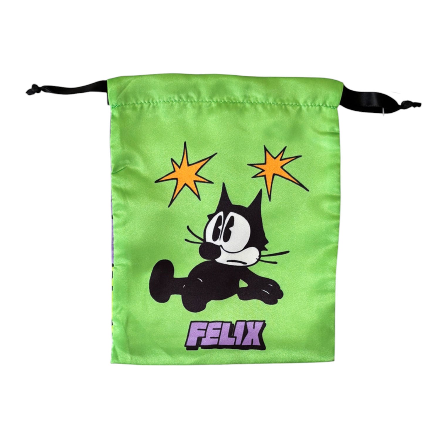 [公式] メーカー直営  FELIX THE CAT リボン巾着 グリーン＆パープル