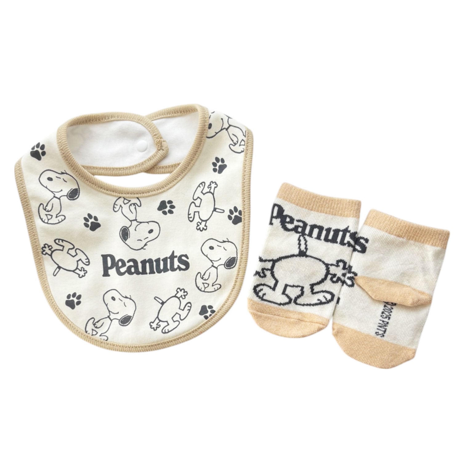 [公式] メーカー直営 PEANUTS スヌーピー ベビーセット 足あと