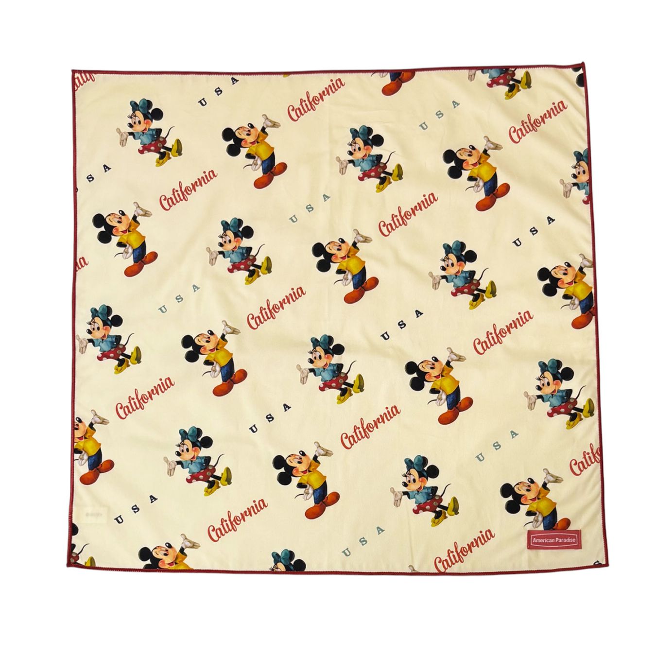 ビンテージ 70s ヨーロッパ ディズニー ミッキーマウス クッション カバー♥︎ ビンテージ 70s ヨーロッパ ディズニー ミッキーマウス