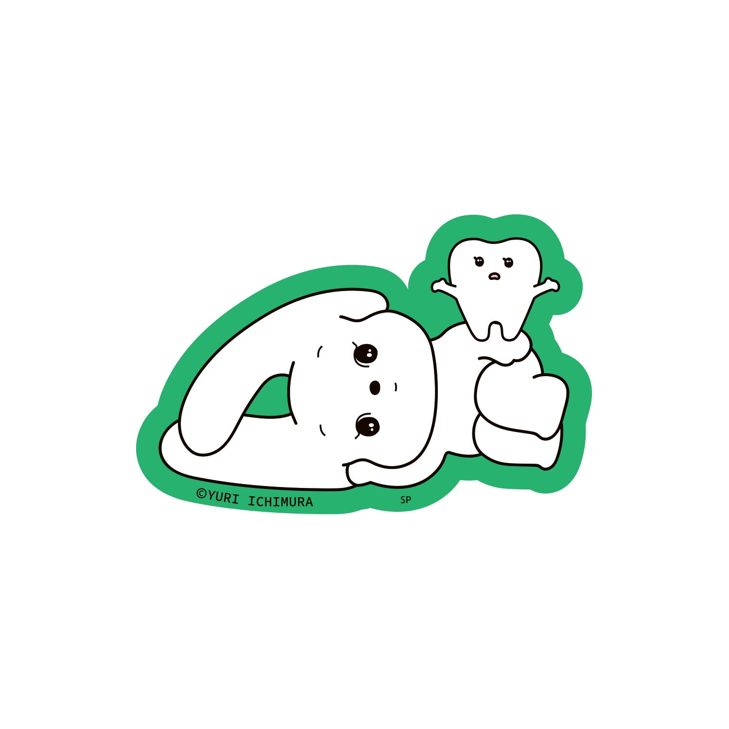 [公式] メーカー直営 なにげないねずみ・シラタマ キャラクターステッカー ごろん