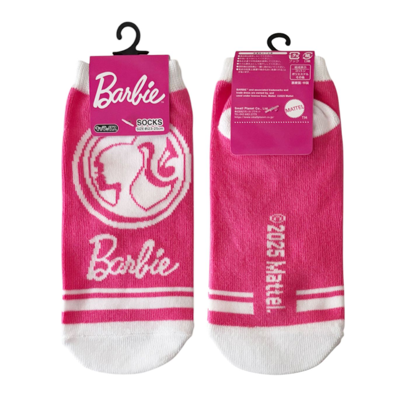 [公式] メーカー直営 バービー キャラックス（靴下）ロゴ ピンク
