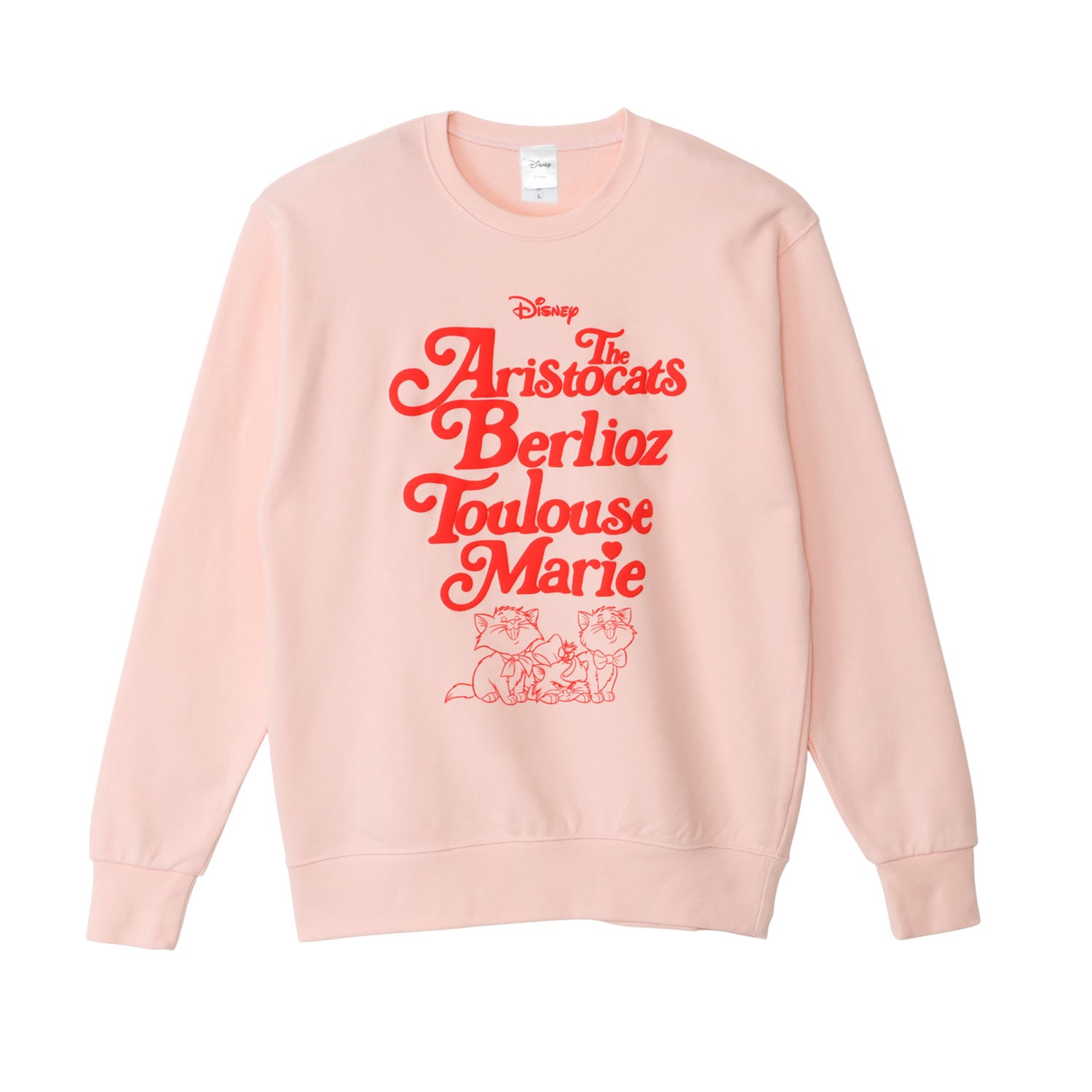 [公式] メーカー直営 ディズニー ノスタルジカ プクスウェット おしゃれキャット ピンク×レッド