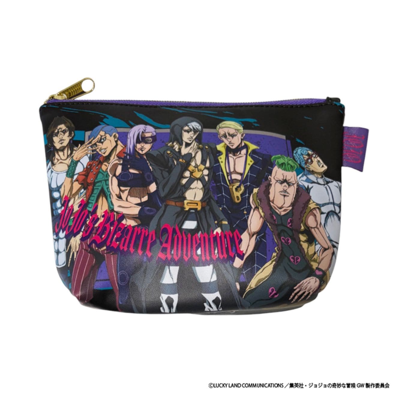 [公式] メーカー直営 アニメ『ジョジョの奇妙な冒険 黄金の風』 舟形合皮ポーチ 暗殺者チーム