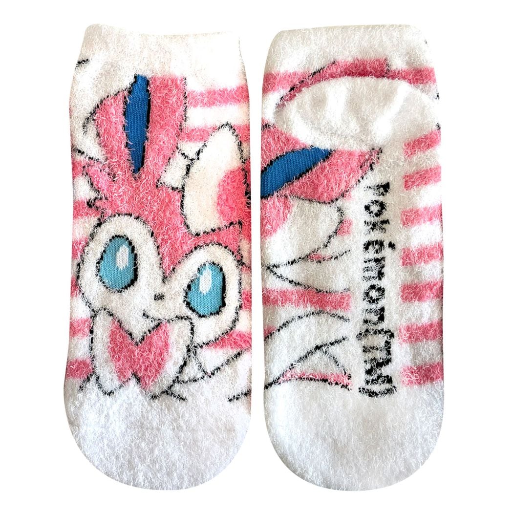 [公式] メーカー直営 ポケットモンスター もっこもこ靴下  (レディース) ニンフィア ボーダー