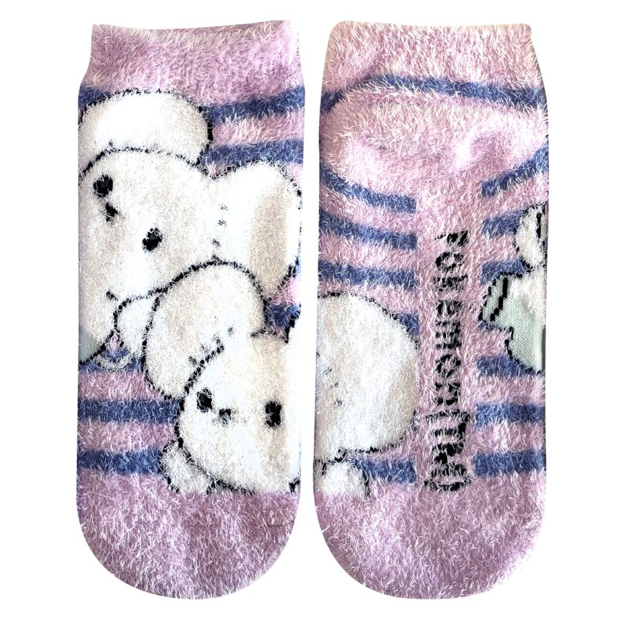 [公式] メーカー直営 ポケットモンスター もっこもこ靴下  (レディース) ワッカネズミ ボーダー