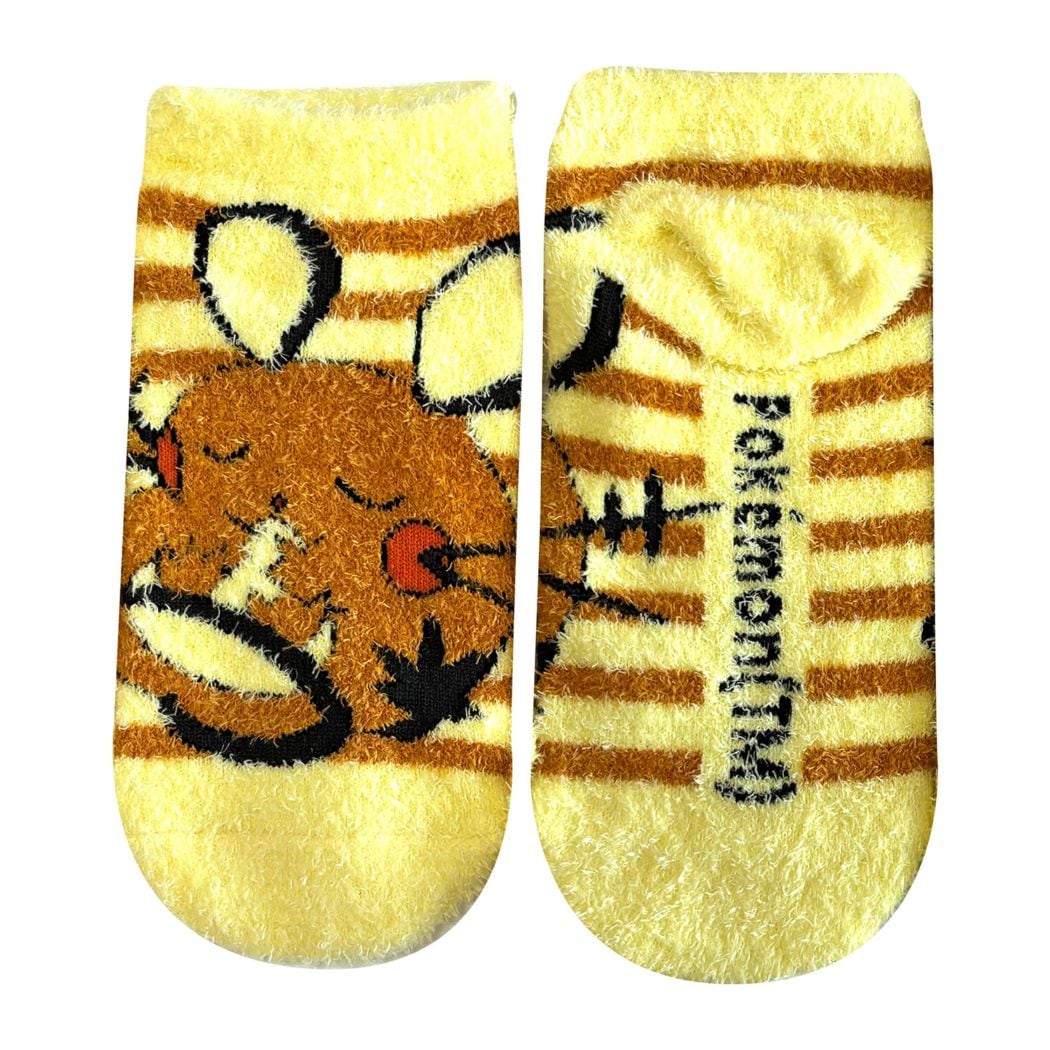 [公式] メーカー直営 ポケットモンスター もっこもこ靴下  (ジュニアサイズ) デデンネ ボーダー