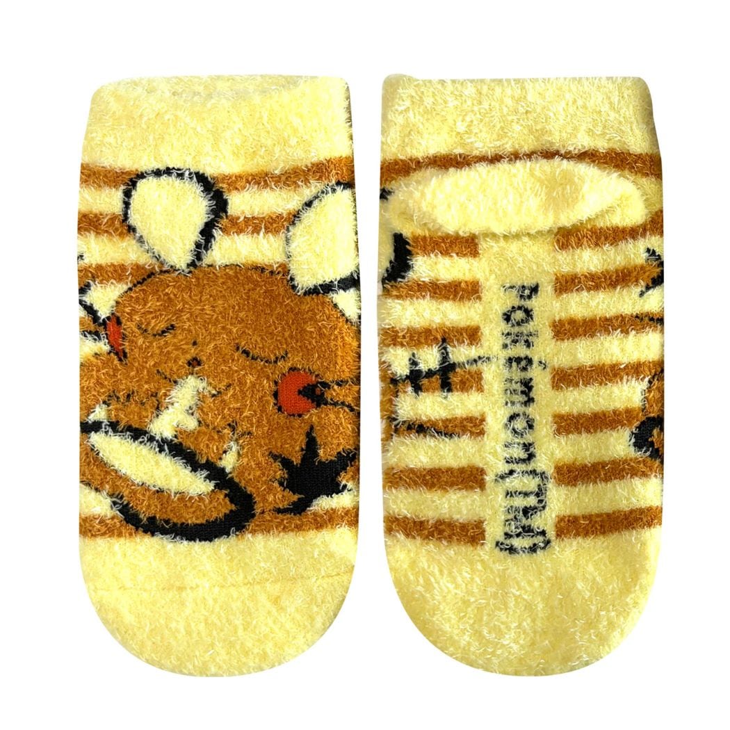 [公式] メーカー直営 ポケットモンスター もっこもこ靴下  (キッズサイズ) デデンネ ボーダー