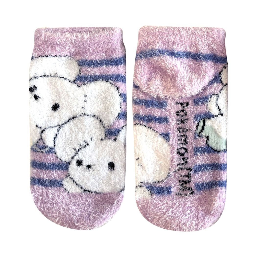 [公式] メーカー直営 ポケットモンスター もっこもこ靴下  (キッズサイズ) ワッカネズミ ボーダー