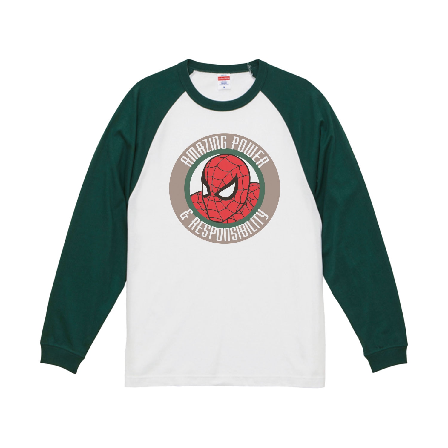 [公式] メーカー直営 MARVEL ロングTシャツ スパイダーマン サークル