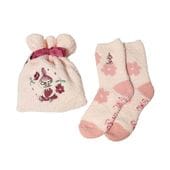 [公式] メーカー直営 ムーミン もこもこ靴下 in 巾着 リトルミイ フラワー ピンク|ムーミン|キャラクター&#9655;