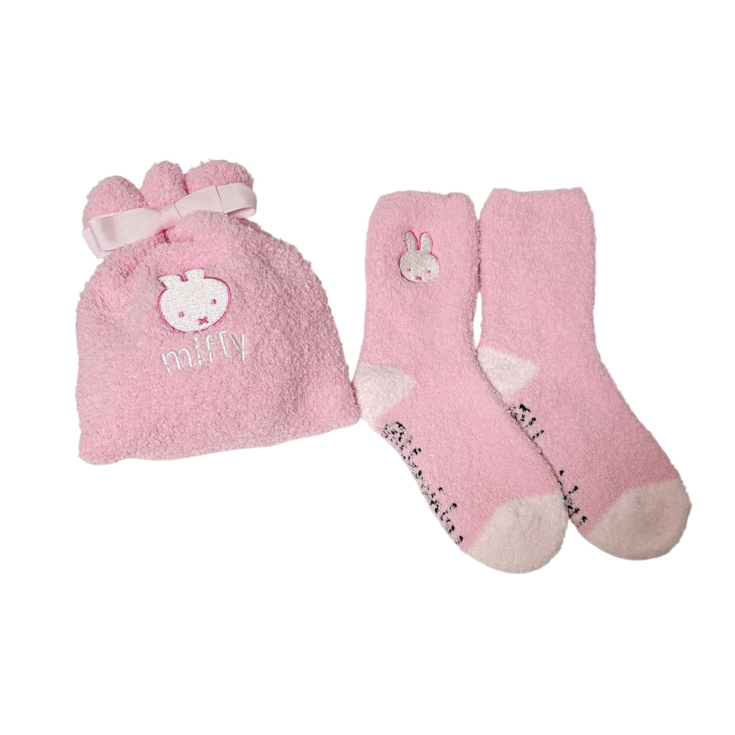 [公式] メーカー直営 ディック・ブルーナ もこもこ靴下 in 巾着 ミッフィー ピンク