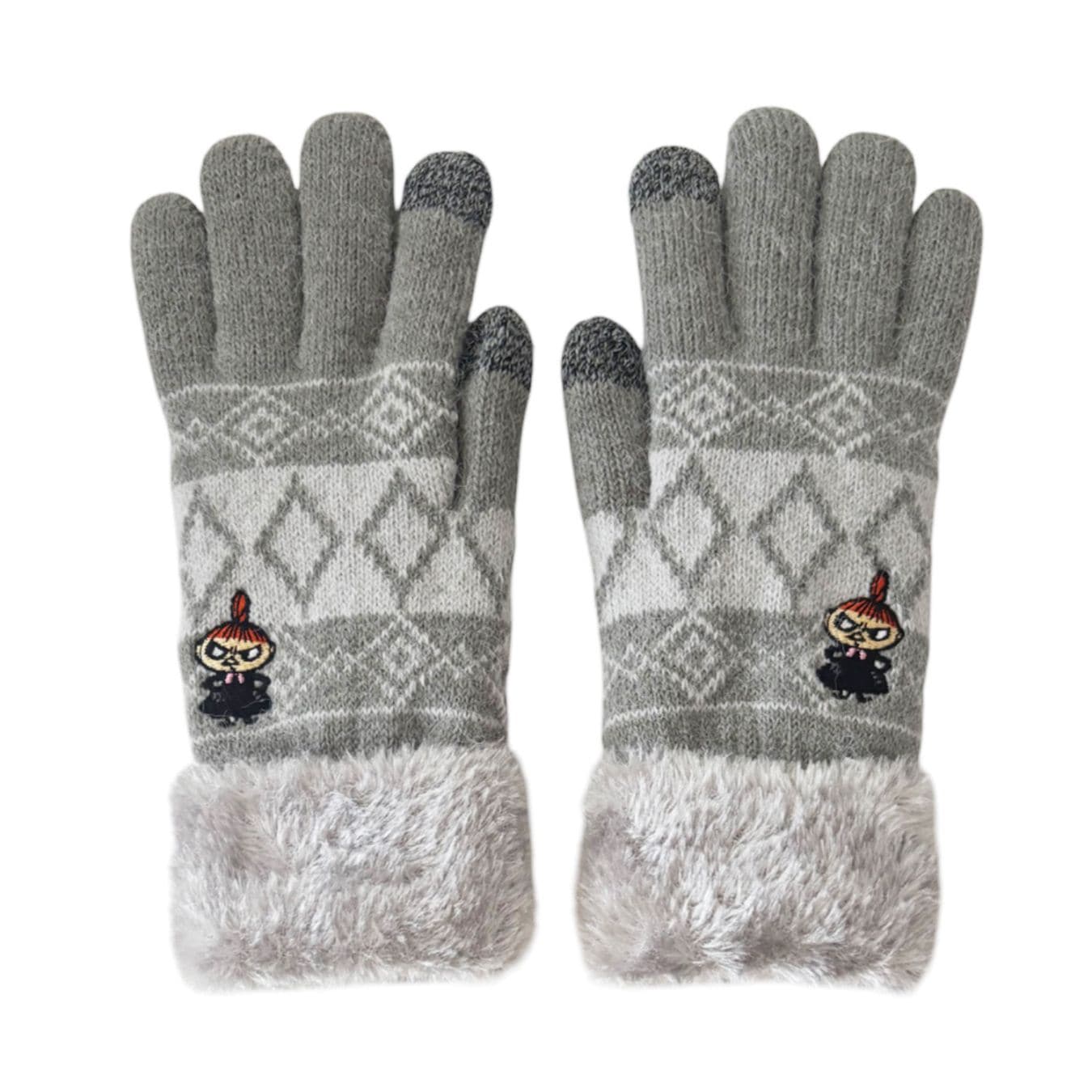 [公式] メーカー直営 ムーミン ワンポイント刺繍 スマホ対応手袋 リトルミイ ごきげんななめ