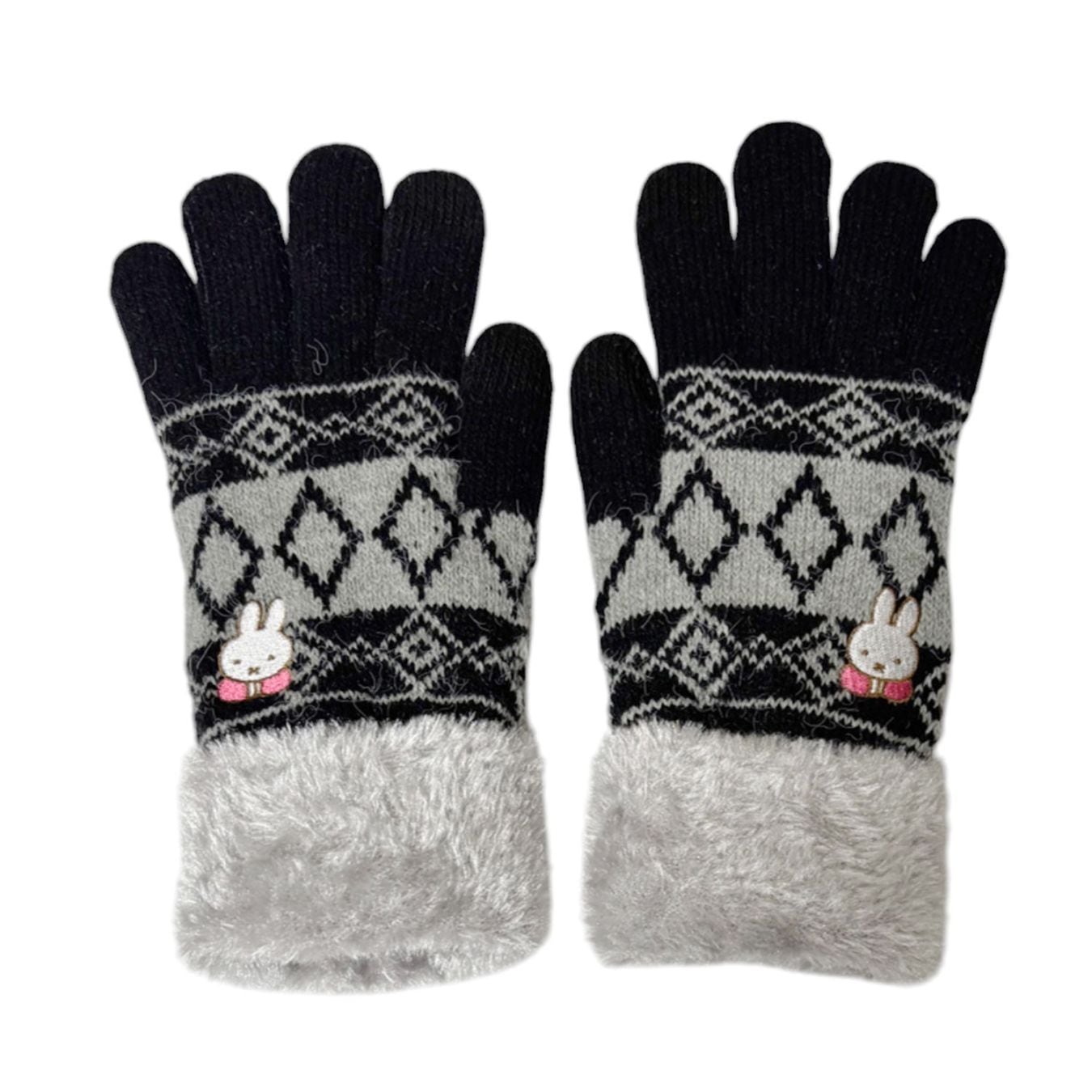[公式] メーカー直営 ディック・ブルーナ ワンポイント刺繍 スマホ対応手袋 ミッフィー かんがえごと