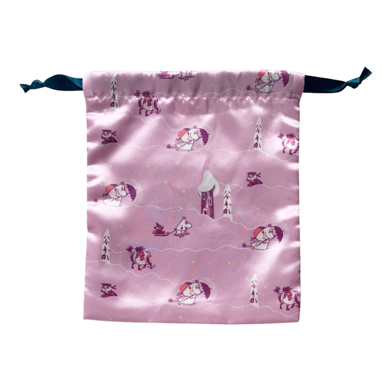 [公式] メーカー直営 ムーミン リボン巾着 パターン パープル