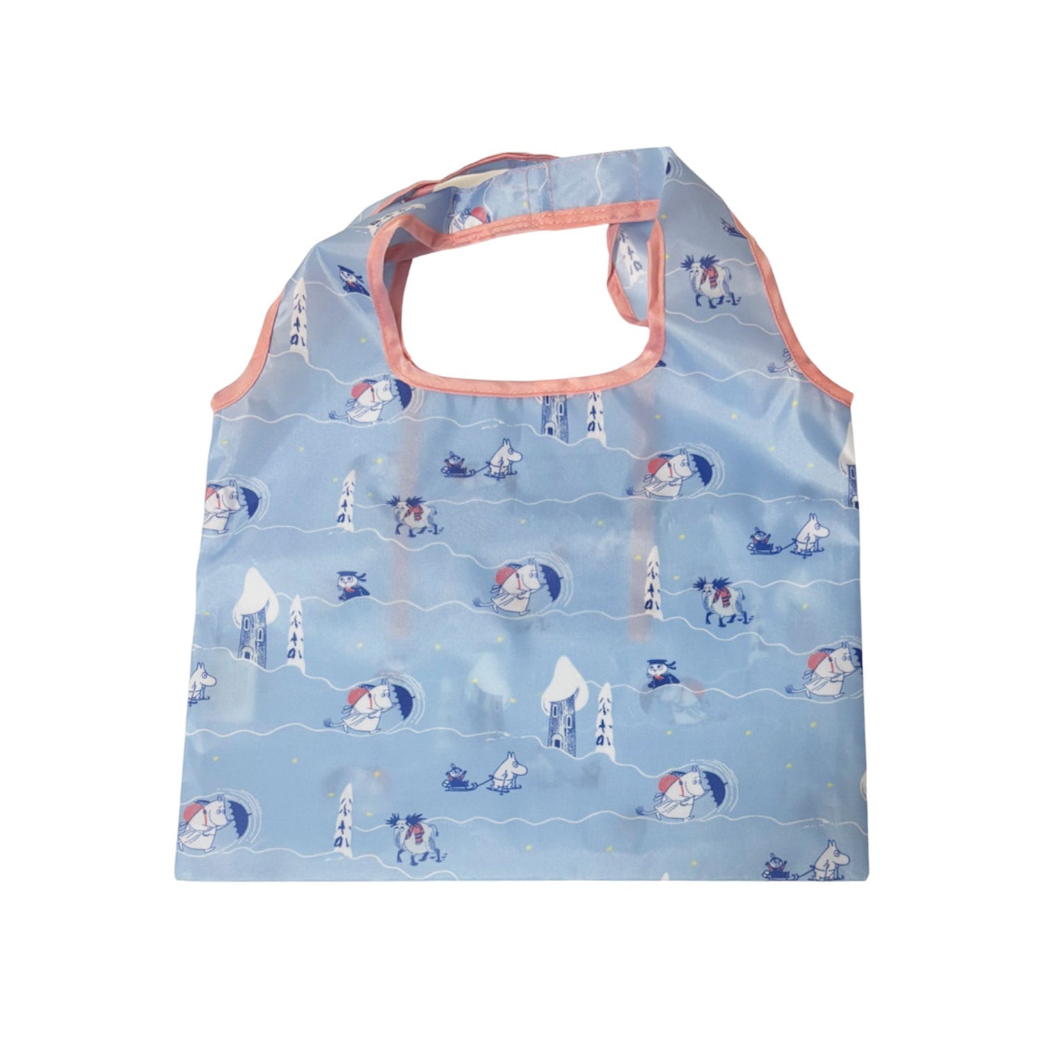 [公式] メーカー直営 ムーミン ミニくるくるショッピングバッグ パターン ブルー