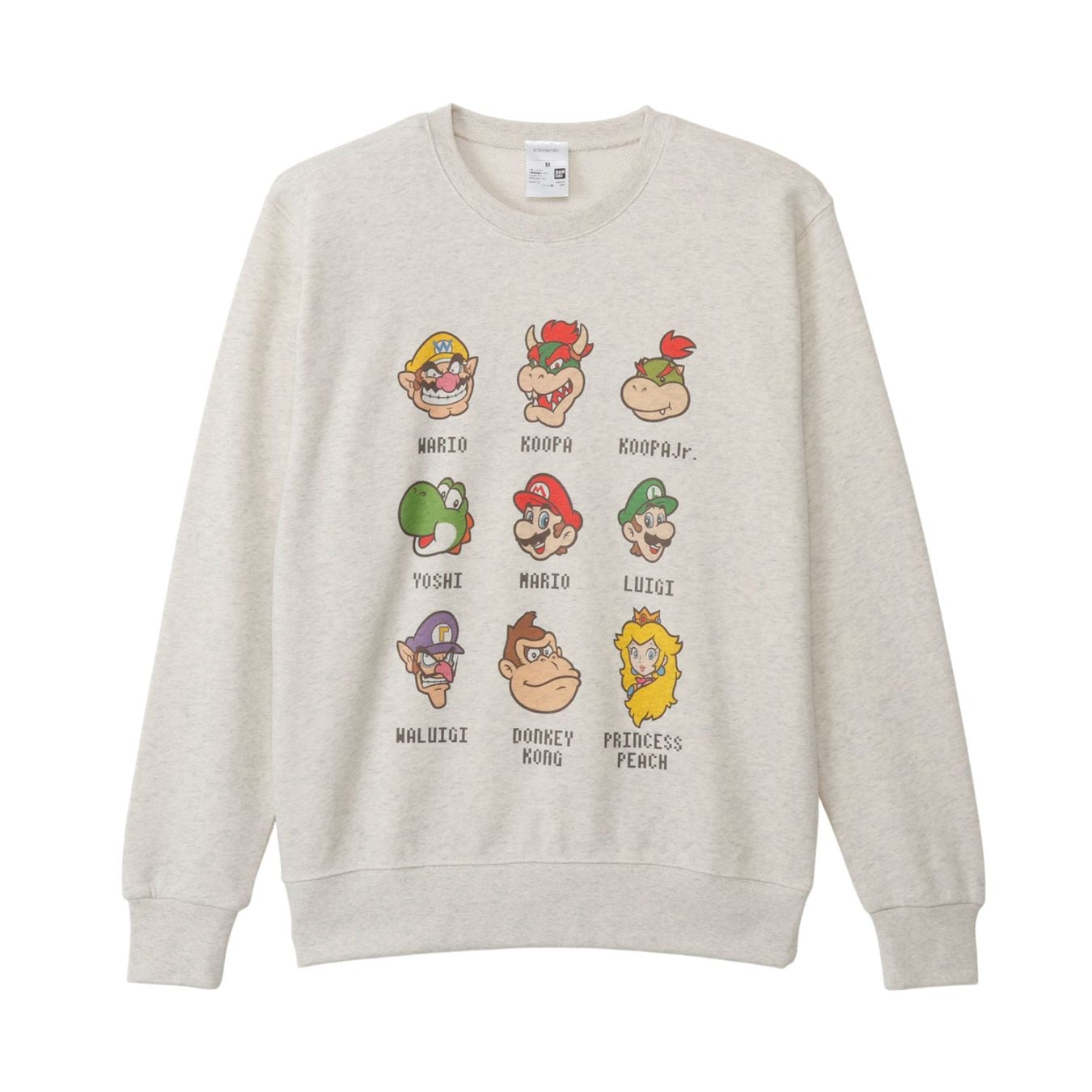 [公式] メーカー直営 スーパーマリオ スウェット 集合 オートミール