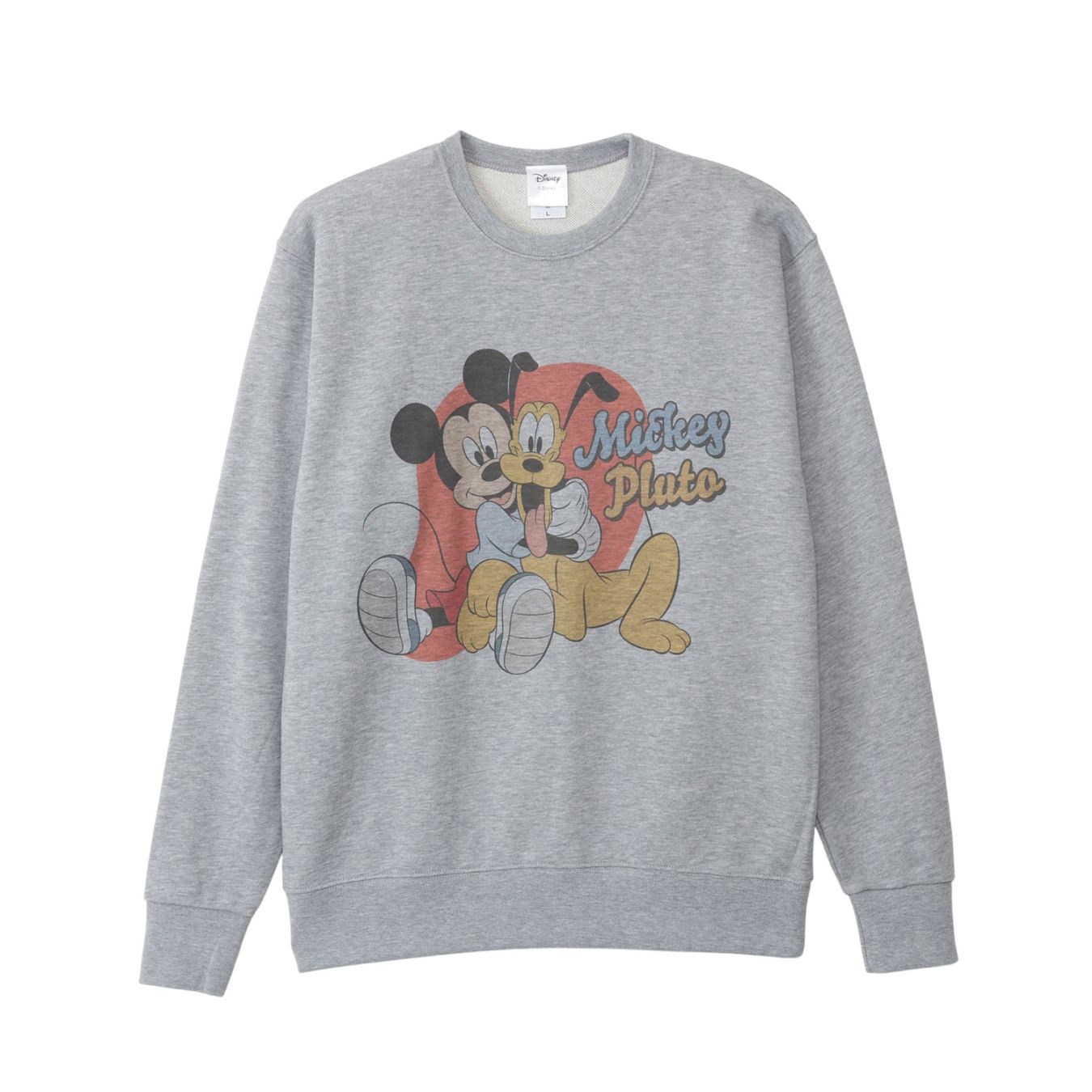 [公式] メーカー直営 ディズニー スウェット ミッキー＆プルート ポーズ L