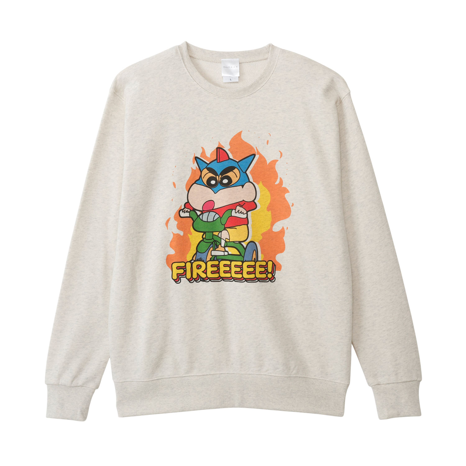 [公式] メーカー直営 クレヨンしんちゃん スウェット ファイヤー L