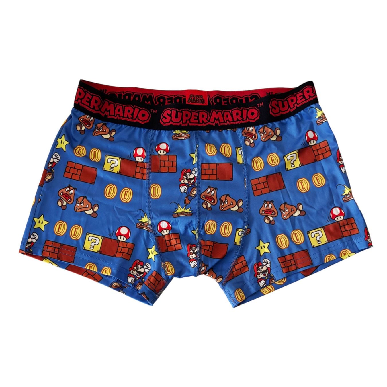 [公式] メーカー直営 スーパーマリオ 転写ボクサーパンツ ステージ BLUE