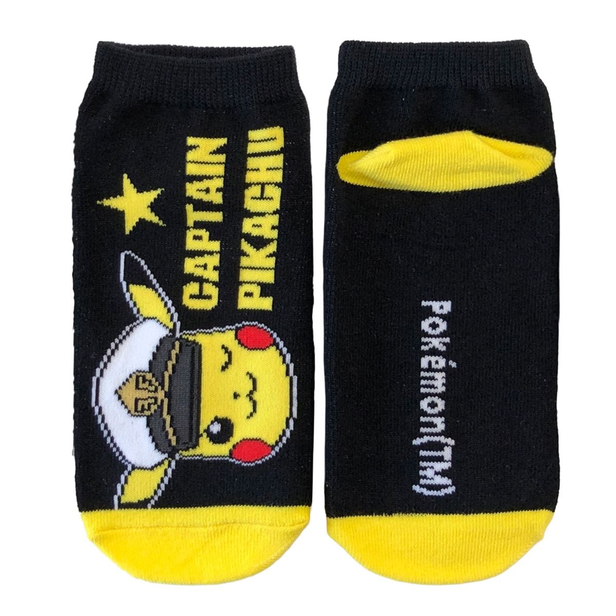 [公式] メーカー直営 ポケットモンスター キャラックス（ジュニア靴下）キャプテンピカチュウ フェイス　アニメ　ポケモン